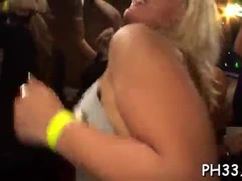 Blond girl engulfing dick with cream